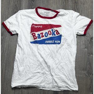 Tee Luv Bazooka Bubble Gum T-Shirt Men's Size XL Graphic Causal White